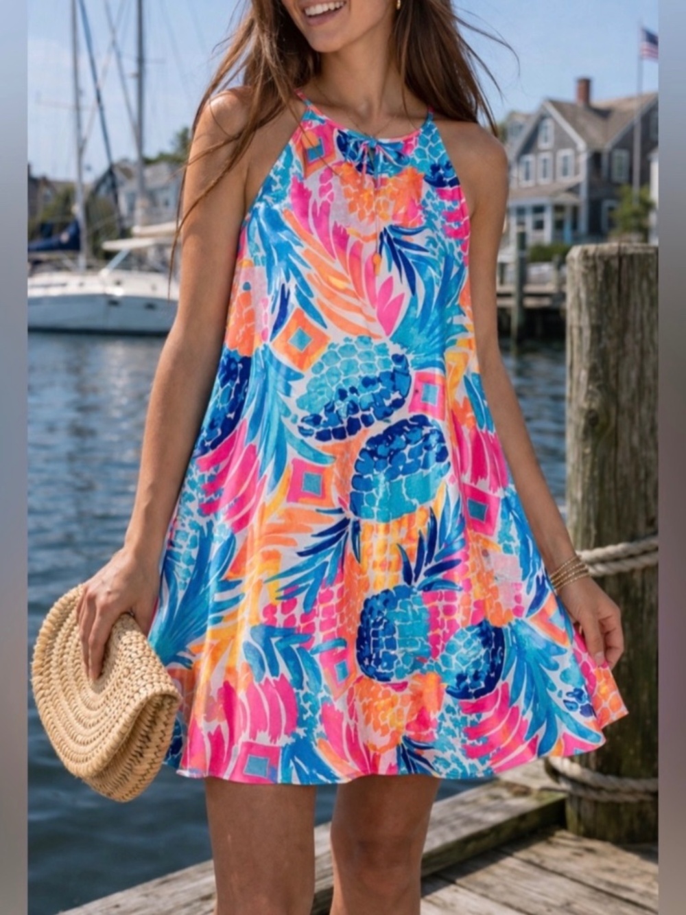 Lilly Pulitzer Margot swing dress "Goombay Smashed" pineapple-M kristin